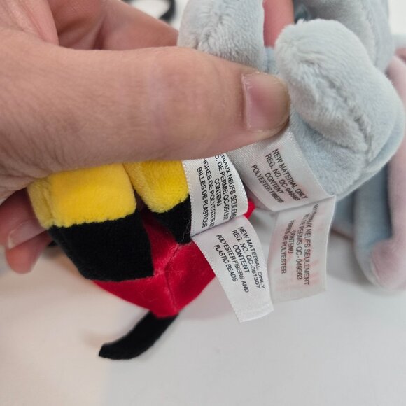 Ty Disney Mickey Mouse and Dumbo Plush Key Clips Keychains Lot of 2 NEW - Picture 8 of 12